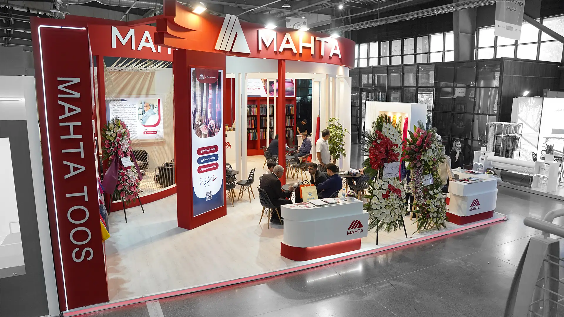 غرفه سازی شرکت محترم مهتاتوس مشهد - نمایشگاه بین المللی تهران - نساجی ۱۴۰۳